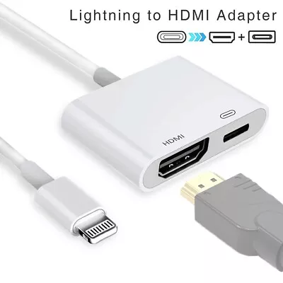 4K Adapter For For IPhone 14 13 12 11 Pro Max XR 7 8 To HDMI Cable Digital AV TV • $45.59