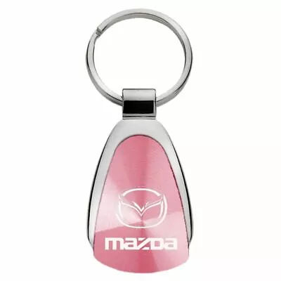 Mazda Key Ring Pink And Chrome Teardrop Keychain • $15.95