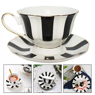  Ceramics Coffee Cup And Saucer Espresso Cups Porcelain Cappuccino • £19.39