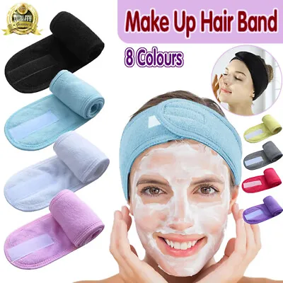 8 Colours Wrap Head Band Hairband Hair Band Adjustable Facial Make Up Face Wash • $6.76