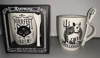 Hellhound  Devil  Dog Mug + Spoon Set Alchemy Ceramic Boxed Coffee Cup • $11.99
