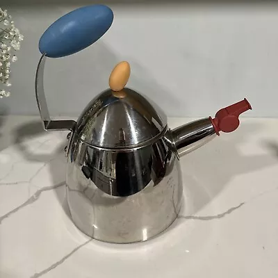 Vintage Michael Graves Stainless Steel Tea Kettle With Whistle Spout Teapot • $34.99