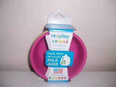 Replay Bowls Pink Green Purple New Re Play  Box A7 • $12.90