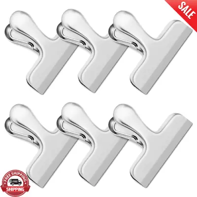 6 Pack Silver Bag Clips For Food Packages Chip Clips Bag Clips Food Clips Stai • $7.27
