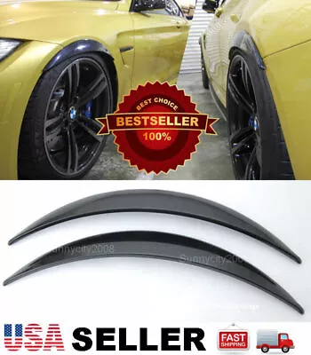 1 Pair ABS Black 1  Arch Extension Diffuser Wide Body Fender Flares For Ford • $28.96