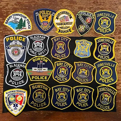 Vintage Obsolete State Of Michigan Police Patches Mixed  Lot Of 20 Item 243 • $12.51