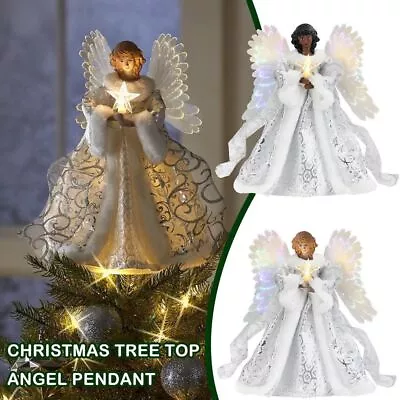 Christmas Tree Topper Angel Fairy Festive Xmas Tree Top Ornament Decoration • £9.06