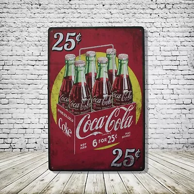 Coca Cola Vintage Style Tin Metal Bar Sign Poster Man Cave Collectible New • $9.99