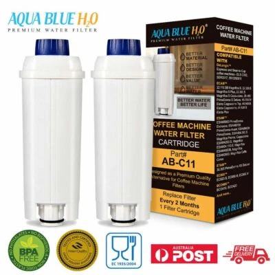 $24.95 • Buy 2X DeLonghi Coffee Water Filter DLSC002 SER3017 5513292811 ECAM 22.110.SB