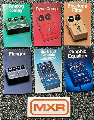 Vintage 6 MXR Color Product Cards W/info & Specs + Vintage MXR Stkr-Rochester NY • $54.88