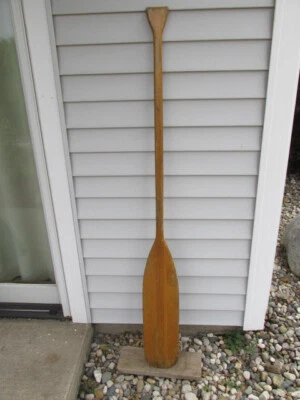 $40 • Buy Vintage 58-1/2   Hard Wood Canoe Boat Paddles Cabin Decor