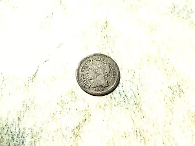 1865 Three Cent Nickel In Very Good Condition • $4