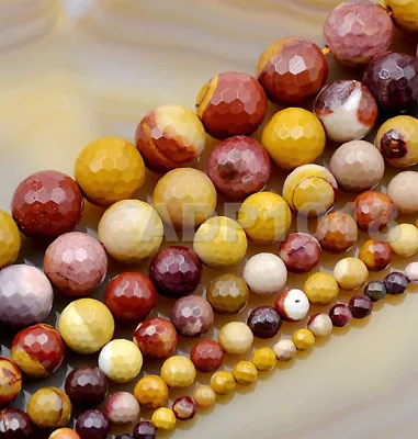 Faceted Natural Mookaite Jasper Gemstone Round Beads 15.5'' 4mm 6mm 8mm 10mm  • $5.84