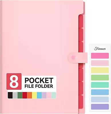 Expanding File Folder With 8 Pocket Letter Size Accordion File Organizer Porta • $6.83