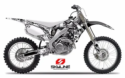 2006 2007 Yz 250f / Yz 450f Graphics Kit   Bonecrusher: Black / White Decals • $149.99