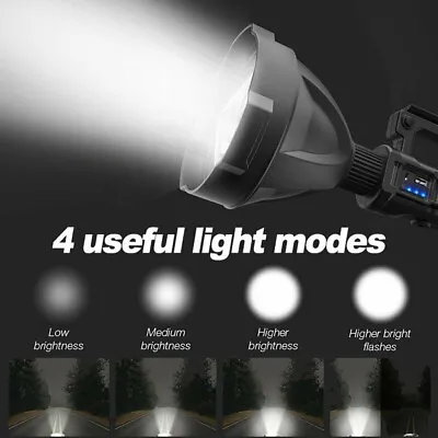 Rechargeable LED Searchlight Portable Super Bright Handheld Spotlight Flashlight • $20.88