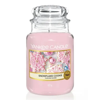 Yankee Candle Scented Large Jar Snowflake Cookie Burn Time 110-150 Hours 623g... • £17.10