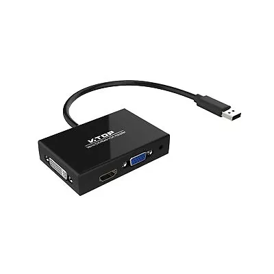 USB 3.0 To HDMI-DVI-VGA Video Graphics Card Adapter For Multiple Monitors-Add... • $93.32