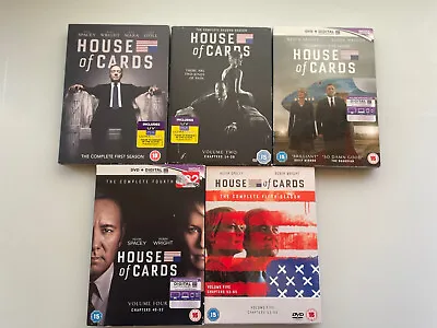 House Of Cards DVD Seasons 1-5 • £8