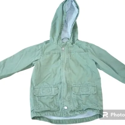 Baby Gap Jacket 18-24 Months Green Hooded Vintage Cargo Style Button/zip Up • $14