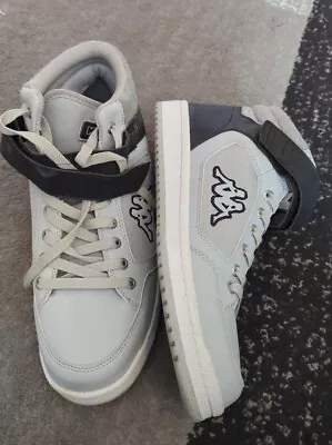 Kappa Hi Top Basketball Trainers Grey Leather Mens Size 10 • £12.50