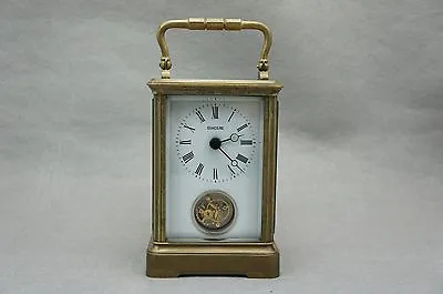 Antique Brass Tourbillon Carriage Clock With Roman Number With White Porcelain • $299