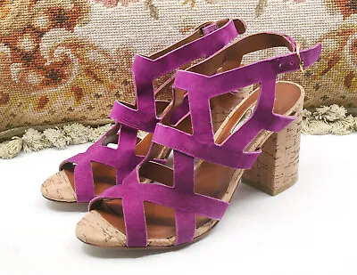 £120.87 • Buy Nordstrom Halogen Suede Magenta Hagracey-lea Sandals Shoes Women's Size 6.5 M