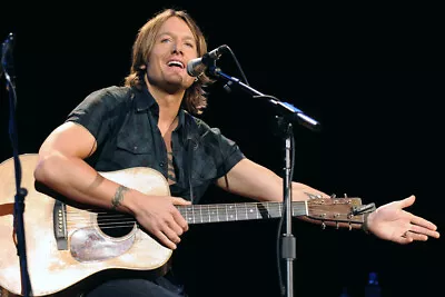 Keith Urban 18x24 Poster With Guitar By Microphone • £24.10