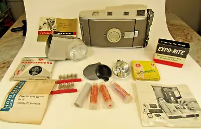 VINTAGE Polaroid Land Camera 800 With Wink-light Flash Lots Of Extras! • $14.99