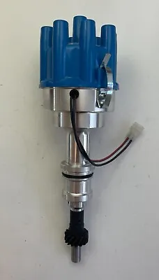 Ford 351W WINDSOR PRO-BILLET Blue Female Cap RACE Distributor - Use With MSD BOX • $99.95