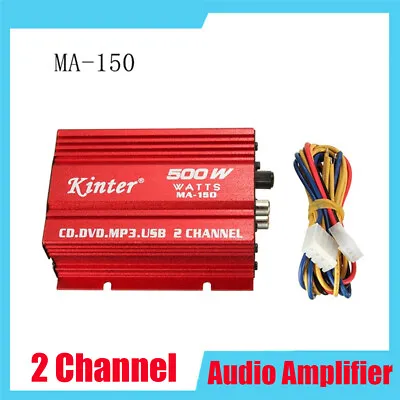 Red Mini Hi-Fi 500W 2 CH Car Stereo Audio Amplifier Amp Subwoofer 20Hz ~ 20 KHz • $21.25