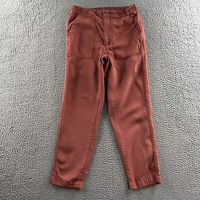 J.Crew Womens Pants Red Size 2 Utility Cropped Mid Rise Stretch 100% Lyocell • $24.49