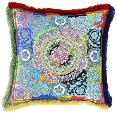 Versace Baroque Patchwork Colorful Pillow Cushion 17 X 17” • $499.99