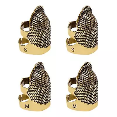 4 Pack Sewing Thimble Finger Protector Adjustable Finger Metal Shield Protect... • $6.54