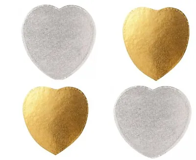 Heart Cake Drum Board 12mm Half Inch Thick Shaped Cake Silver Gold 8  10  12  • £6.49