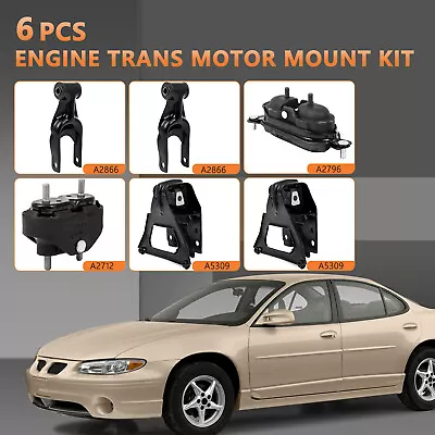 Engine Motor Mount Kit 6Pcs 2000-2005 For Impala Monte Carlo Grand Prix • $75.51