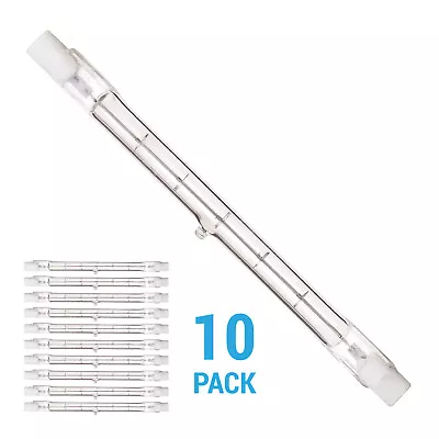 10 Pack 118mm Double Ended 300W T3 120V Clear Bulb Recessed SC R7s Warm White • $13.90