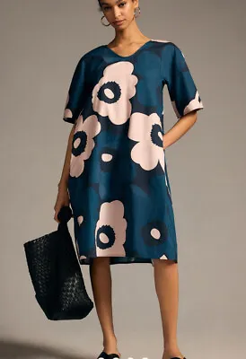 Anthropologie Marimekko Agnete Unikko Floral Pockets Midi Dress Women’s Size 38 • $219.99