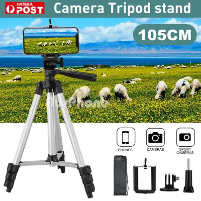 Professional Camera Tripod Stand Mount Phone Holder For IPhone Samsung Travel OZ • $15.85