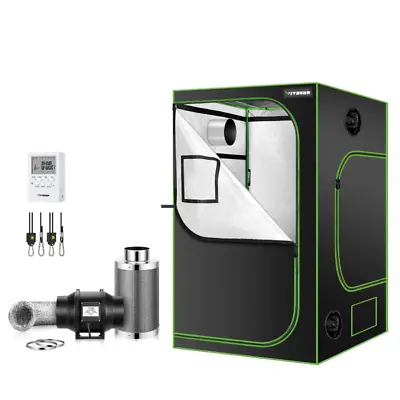 VIVOUSUN Indoor Grow Tent 4'x4' Non Toxic Mylar W/4  Inline Fan Kit7-day Timmer • $175.94