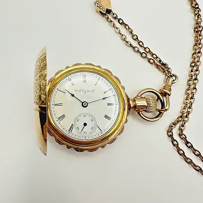 Vintage Elgin Gold Plated Ladies Seed Pearl Chronograph Pocket Watch Fob • $121.49