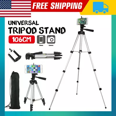 DSLR Camera Tripod Stand Cell Phone Holder Clip Mount Phone Tripod With Bag • $6.99