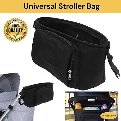 Universal Min Travel Bag Stroller Organizer With Bottle Holder Baby Daiper Toys • $23.99