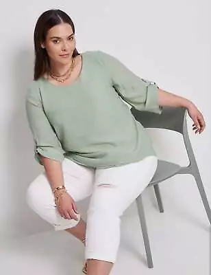 AUTOGRAPH - Plus Size - Womens Summer Tops - Green Blouse / Shirt - Work Wear • $16.38