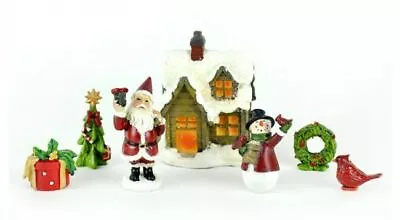 Miniature Fairy Garden Christmas Kit Santa Village Set North Pole  • $49.99