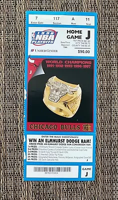 MICHAEL JORDAN/NBA Playoff 5-31-1998 Indiana Game J FULL Ticket • $12.99