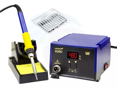 Digital Soldering Iron Station ESD Safe Adjustable Temperature Control • $51.79