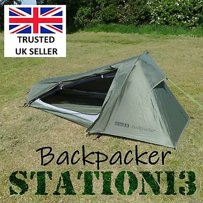 STATION13 Backpacker - 1 Person Backpacking Tent - 3 Season - Lightweight 1.5kgs • £95