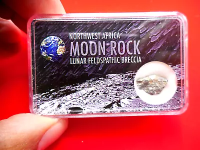 NWA 11273 LUNAR (Moon Rock) METEORITE - In Display Case • $82.17