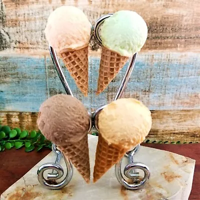 VTG Iwasaki Ice Cream Sugar Cones 3D Realistic Faux Food Fridge Magnets Lot Of 4 • $69.98